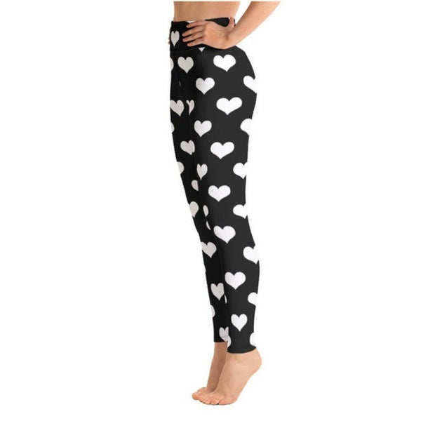 Heart Print Yoga Leggings - Objet D'Art