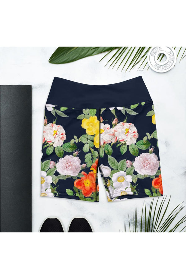 Floral Yoga Shorts - Objet D'Art