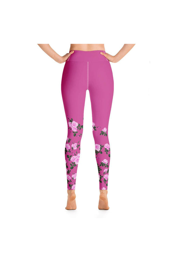 Rising Rose Yoga Leggings - Objet D'Art