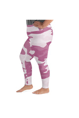 Pretty Pink Urban Camouflage Plus Size Leggings - Objet D'Art
