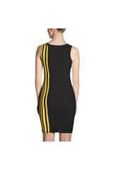 Yellow Striped Sublimation Dress - Objet D'Art