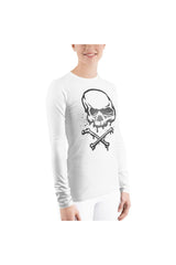 Skull Face Women's Rash Guard - Objet D'Art