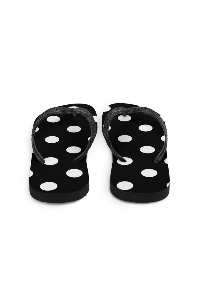 Black and White Polka dots Flip-Flops - Objet D'Art