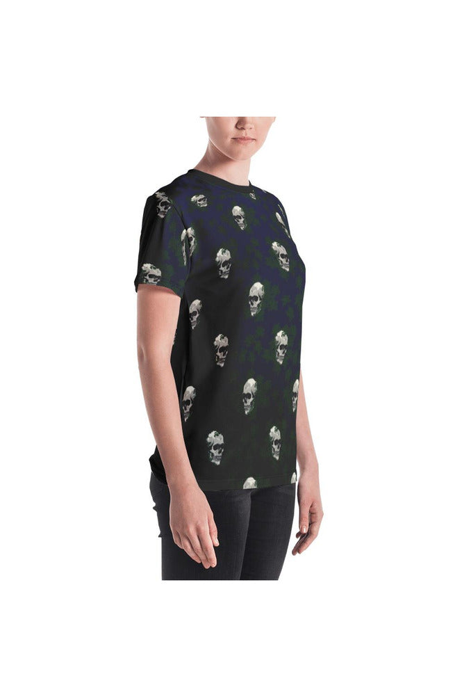 Skull in Roses Women's T-shirt - Objet D'Art