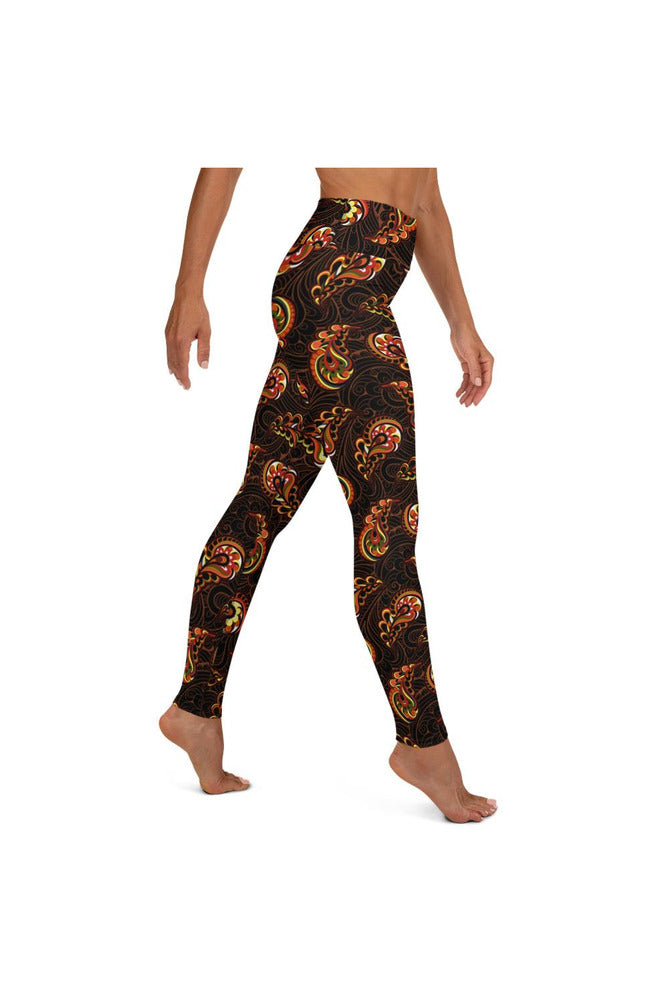 Paisley Spark Yoga Leggings - Objet D'Art