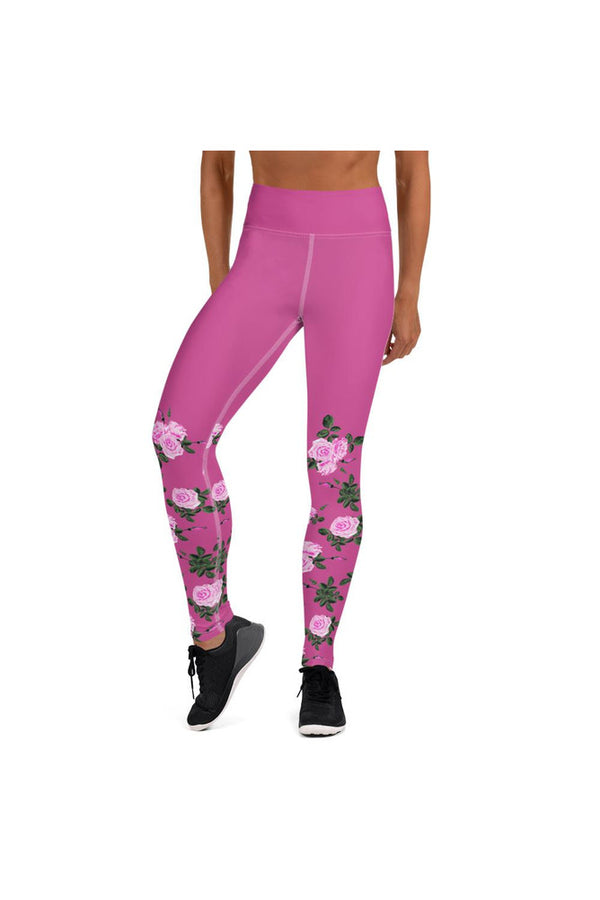 Rising Rose Yoga Leggings - Objet D'Art