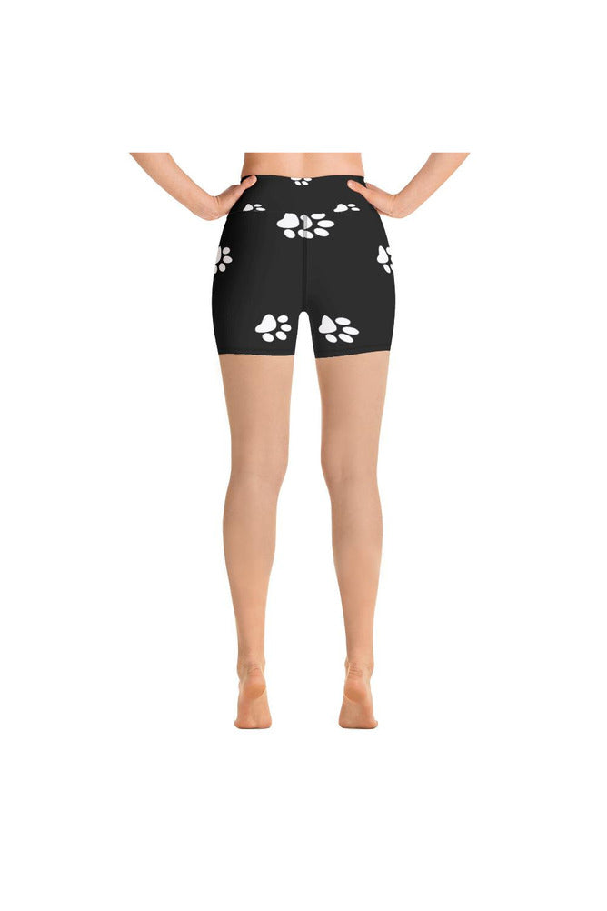 Paw Print Yoga Shorts - Objet D'Art