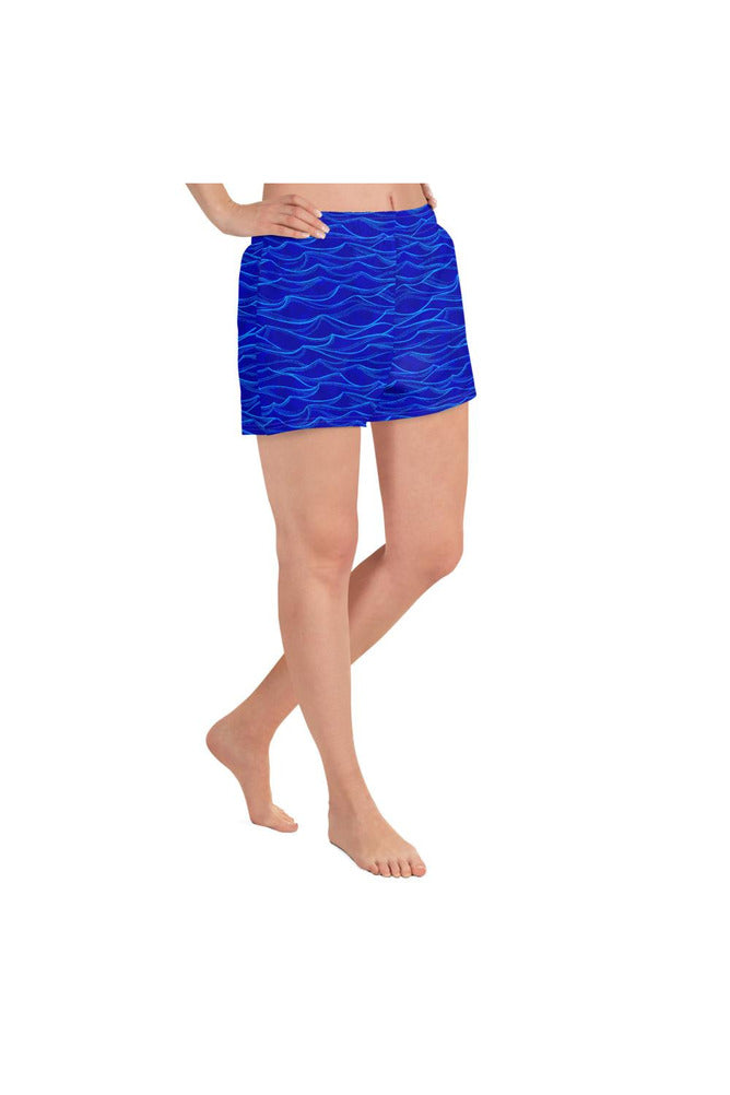 Tranquil Blue Waters Women's Athletic Short Shorts - Objet D'Art