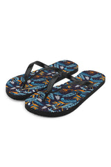 Turmeric-Chested Tropical Bird Flip-Flops - Objet D'Art