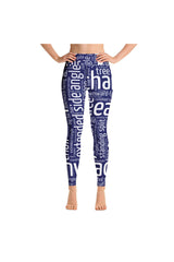 Standing Yoga Asana Yoga Leggings - Objet D'Art