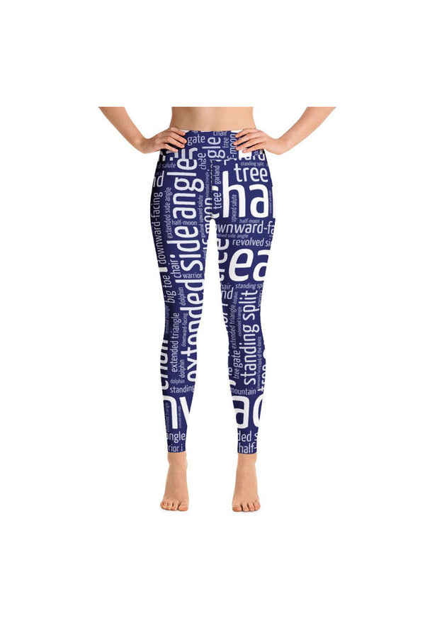 Standing Yoga Asana Yoga Leggings - Objet D'Art