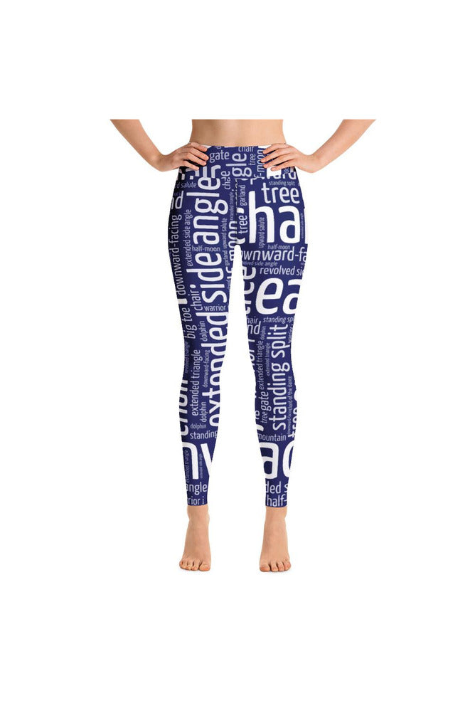 Standing Yoga Asana Yoga Leggings - Objet D'Art