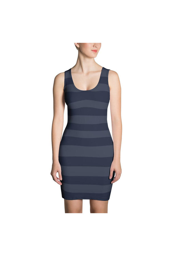 Gracefully Gray Stripe Sublimation Cut & Sew Dress - Objet D'Art