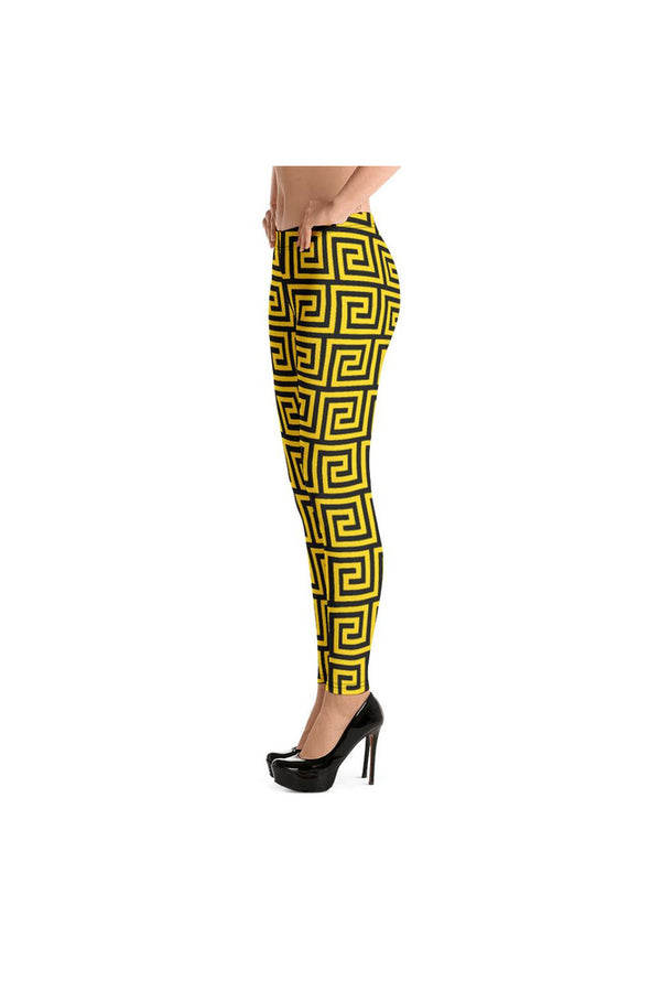 Gold Greek Key Leggings - Objet D'Art Online Retail Store