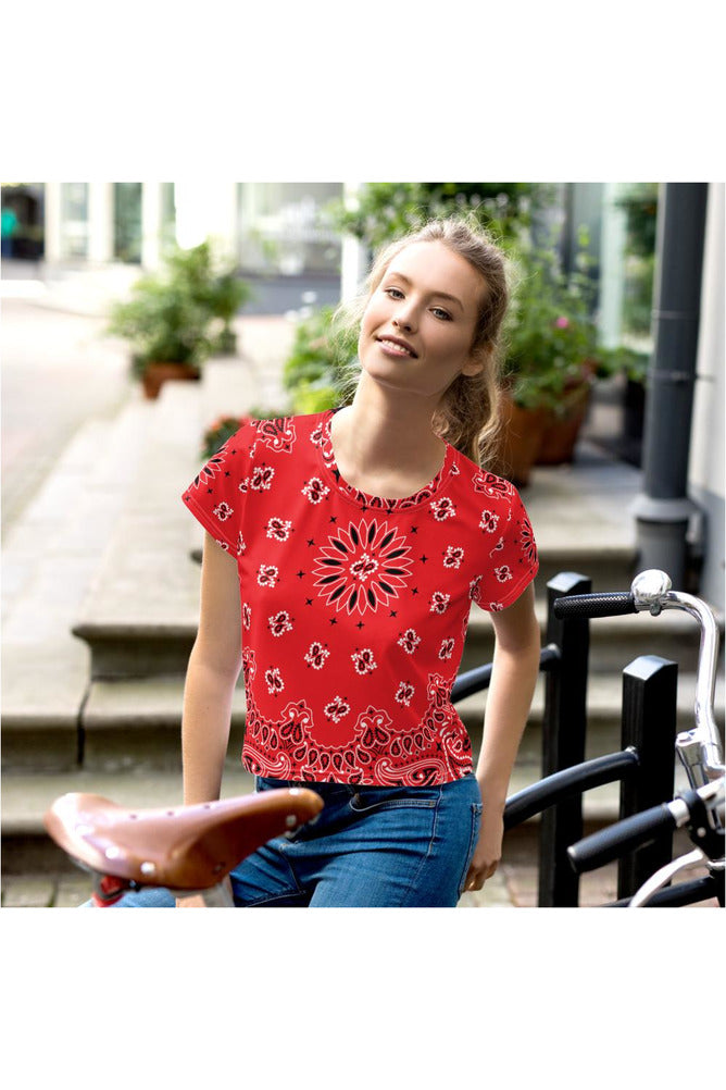 Red Bandana Crop Tee - Objet D'Art
