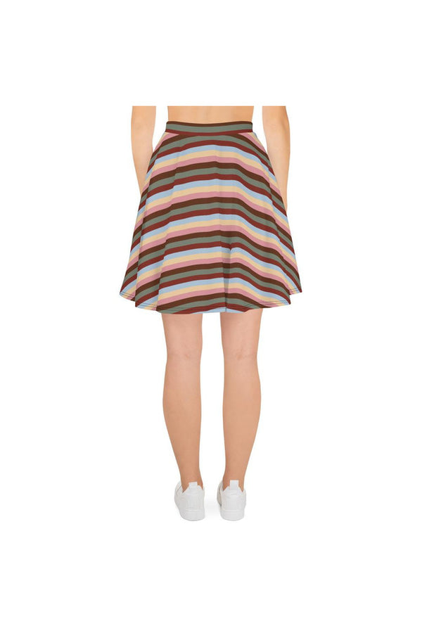 Pastel Striped Skater Skirt - Objet D'Art