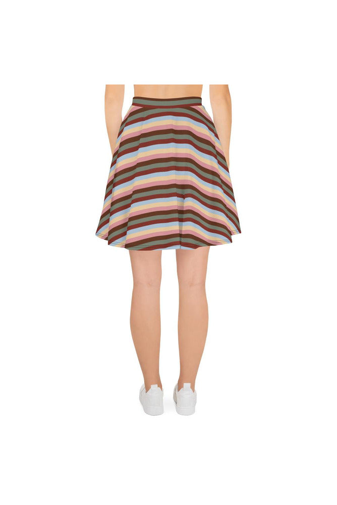 Pastel Striped Skater Skirt - Objet D'Art