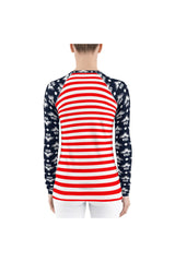 USA Eagle & Stripes Women's Rash Guard - Objet D'Art