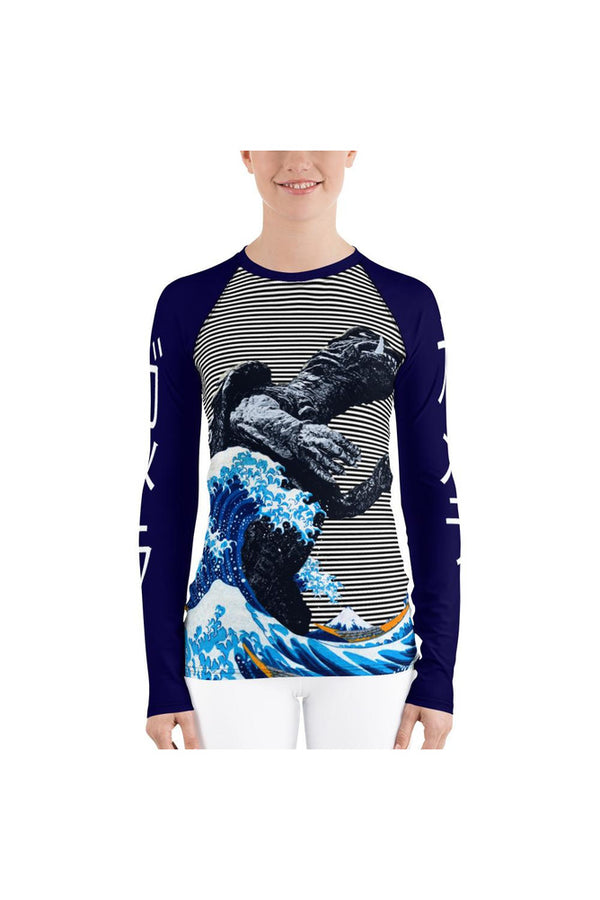 Gamera Waves Women's Rash Guard - Objet D'Art