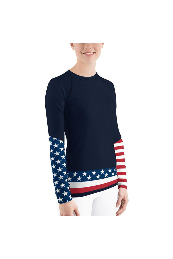 America First Women's Rash Guard - Objet D'Art