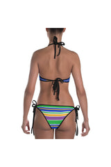 Peacock Striped Bikini - Objet D'Art