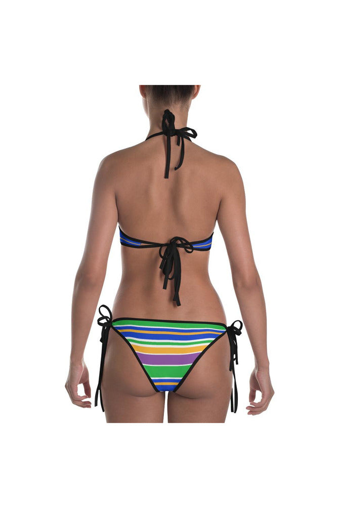 Peacock Striped Bikini - Objet D'Art