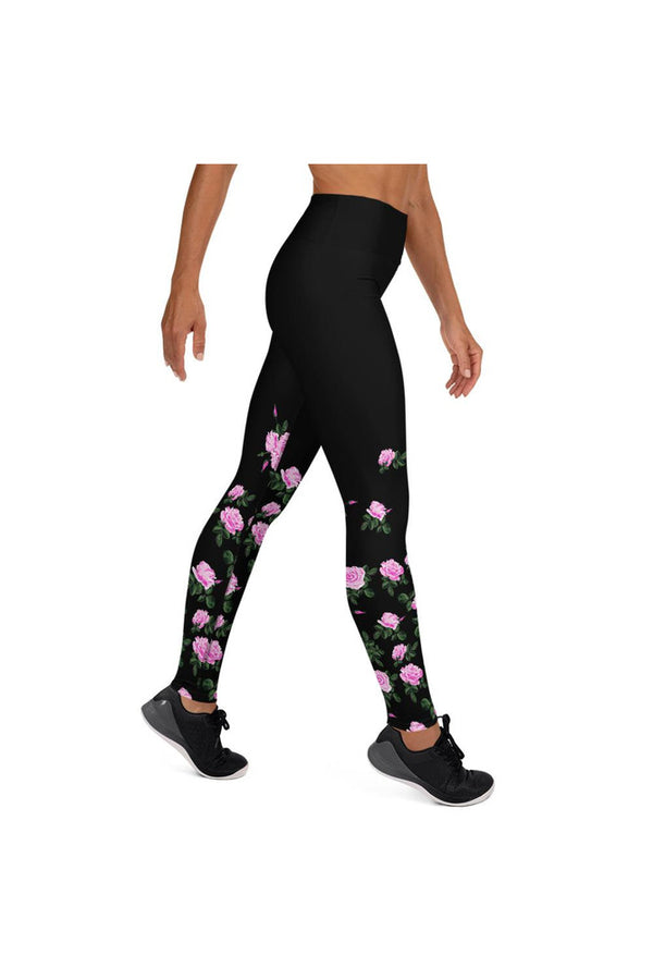 Midnight Rose Yoga Leggings - Objet D'Art