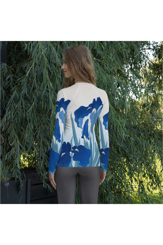 Blue Iris Women's Rash Guard - Objet D'Art