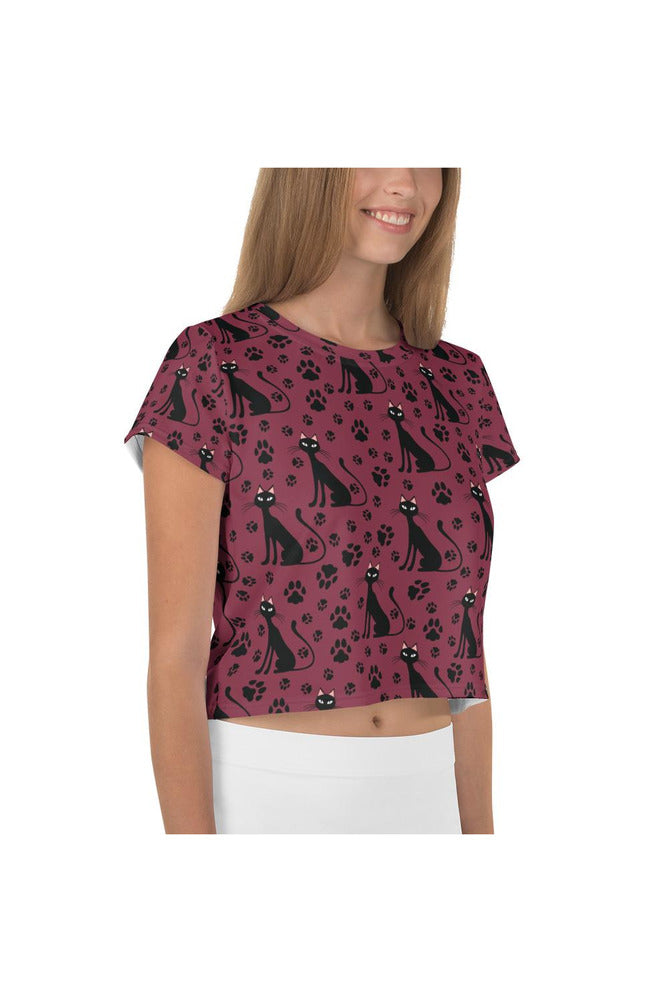 Scaredy-Cat All-Over Print Crop Tee - Objet D'Art