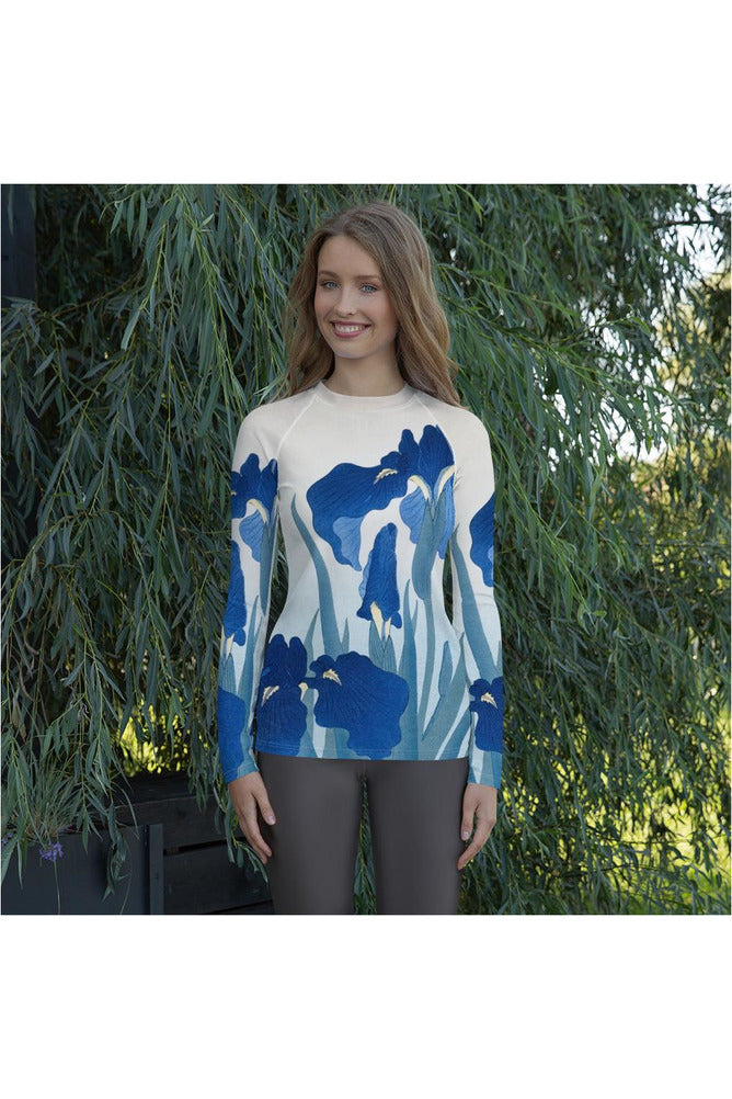 Blue Iris Women's Rash Guard - Objet D'Art