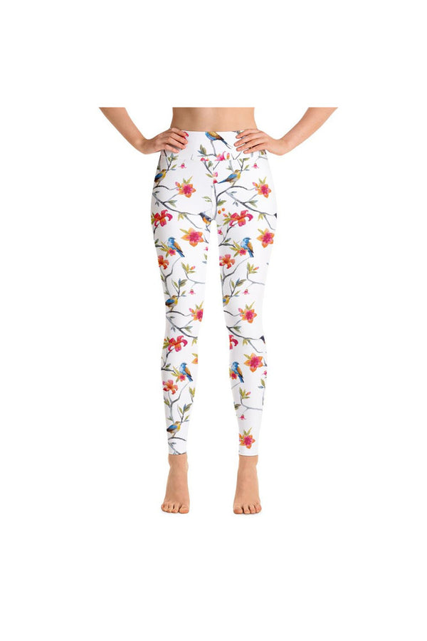 Charm of Finches Yoga Leggings - Objet D'Art