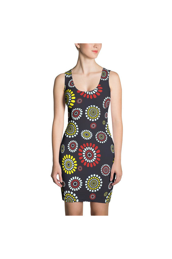 Daisy Wheel Sublimation Dress - Objet D'Art
