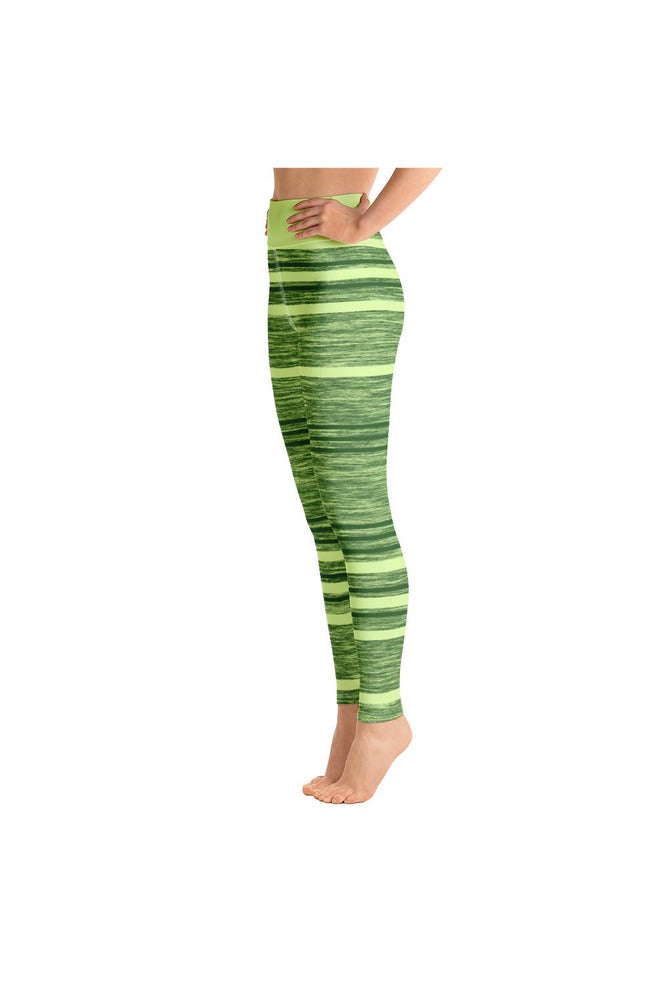 Shamrock Fibers and Stripes Yoga Leggings - Objet D'Art