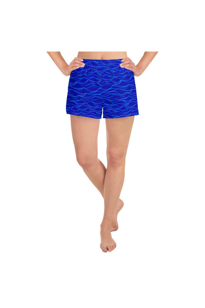 Tranquil Blue Waters Women's Athletic Short Shorts - Objet D'Art