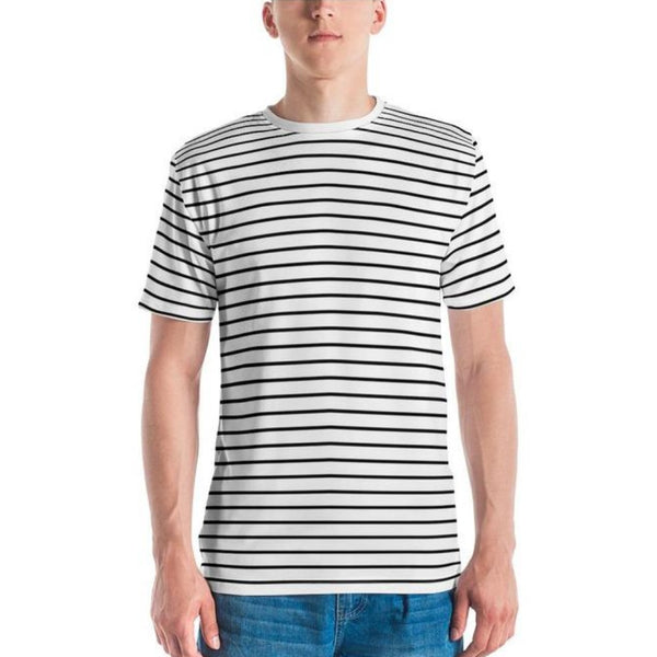 Pinstripe Men's T-shirt - Objet D'Art