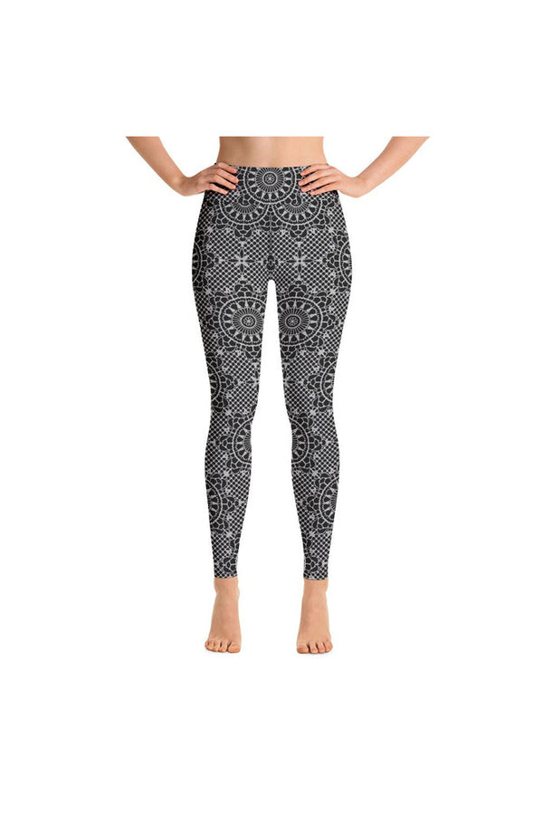 Silver Mandala Yoga Leggings - Objet D'Art