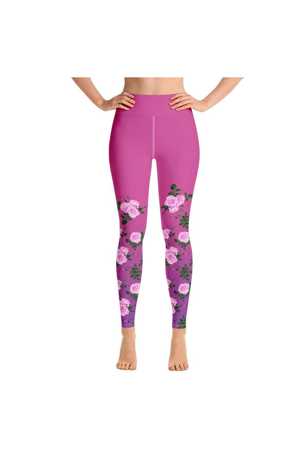 Rising Rose Yoga Leggings - Objet D'Art