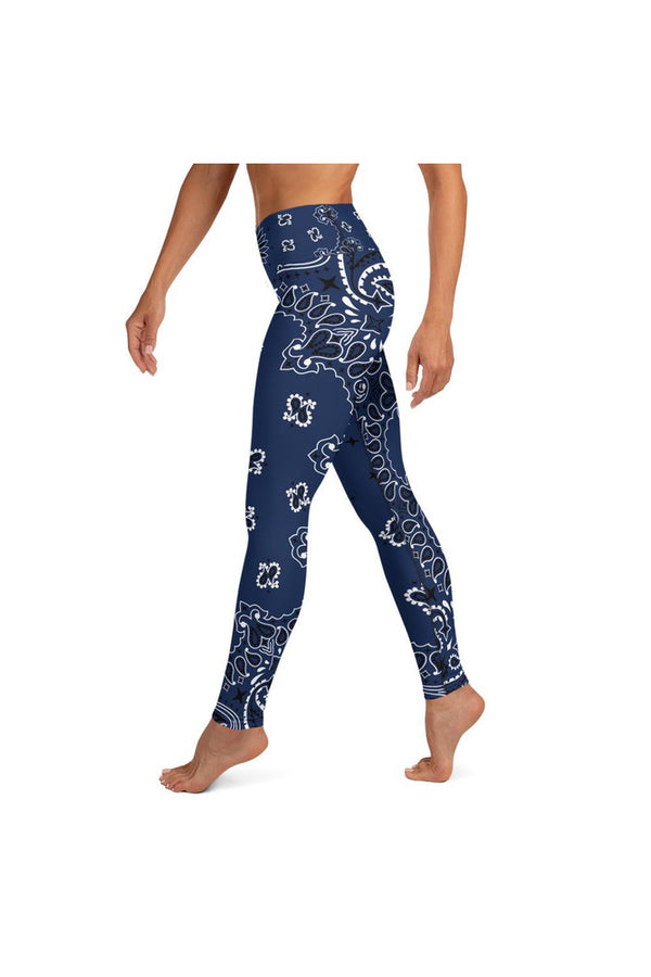 Blue Bandara Yoga Leggings - Objet D'Art