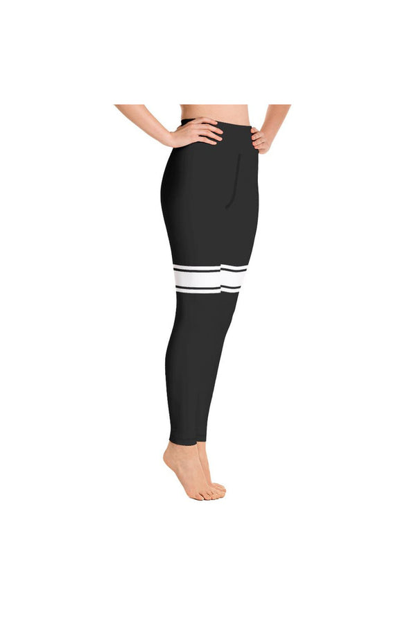 White Banded Yoga Leggings - Objet D'Art