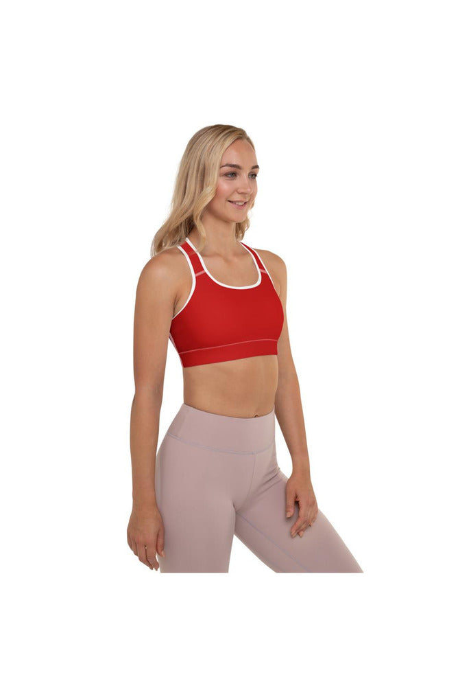 Cherry Red Padded Sports Bra - Objet D'Art