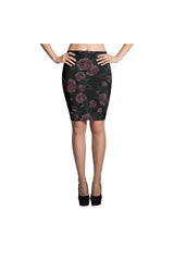 Pink Roses in the Mist Pencil Skirt - Objet D'Art