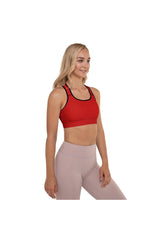 Cherry Red Padded Sports Bra - Objet D'Art