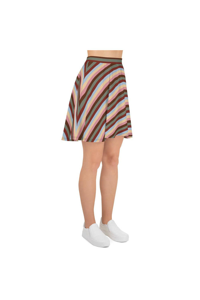 Pastel Striped Skater Skirt - Objet D'Art
