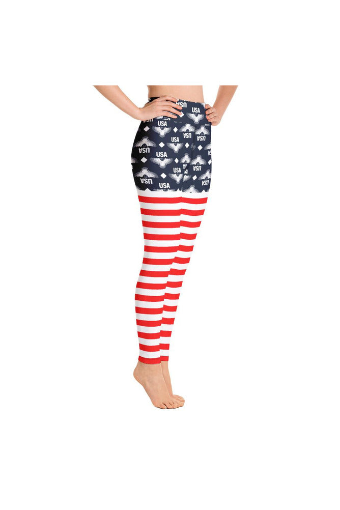 USA Eagle Stripes Yoga Leggings - Objet D'Art