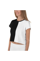 Black and White Crop Tee - Objet D'Art