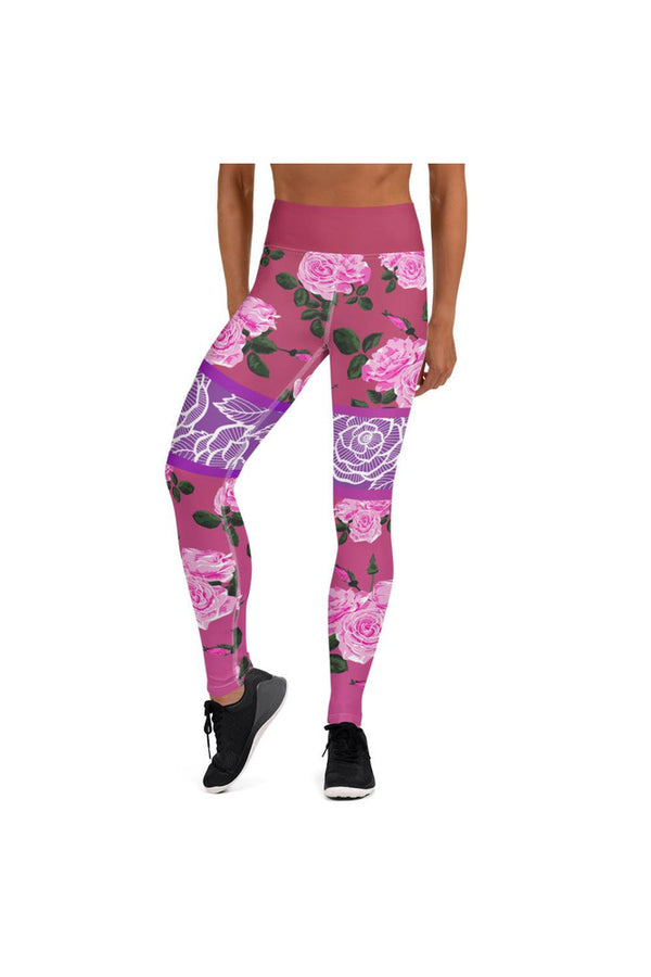 Rose Kimono Yoga Leggings - Objet D'Art
