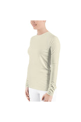 Cream Women's Rash Guard - Objet D'Art