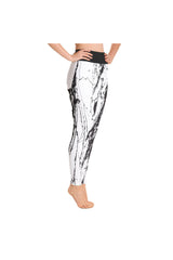 White Marble Yoga Leggings - Objet D'Art