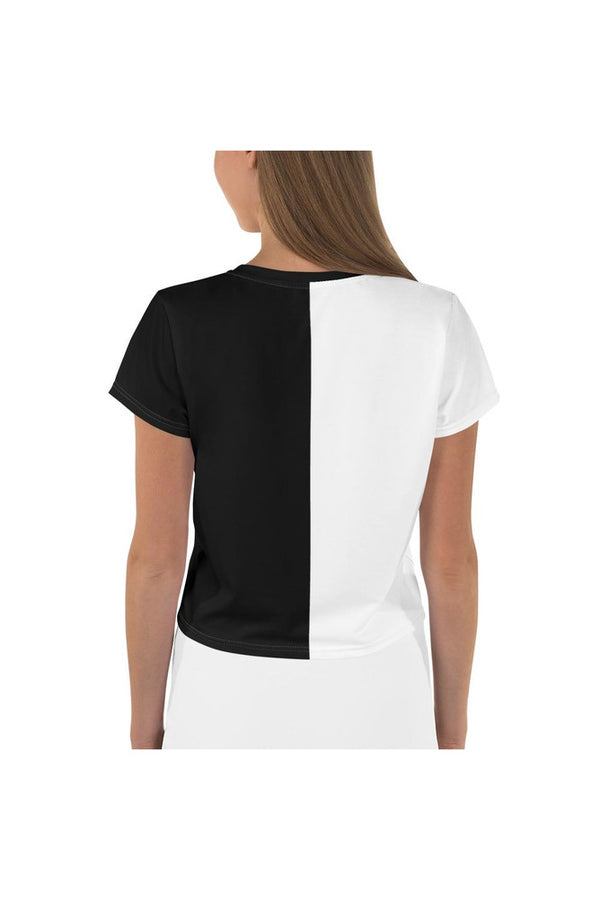 Black and White United Crop Tee - Objet D'Art