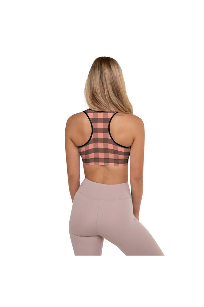 Plaid Bare Padded Sports Bra - Objet D'Art